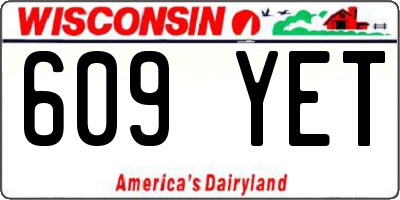 WI license plate 609YET