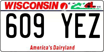 WI license plate 609YEZ