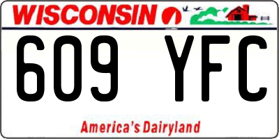 WI license plate 609YFC