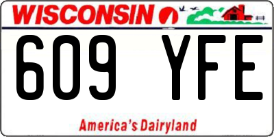 WI license plate 609YFE
