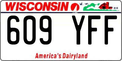 WI license plate 609YFF