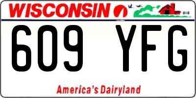 WI license plate 609YFG