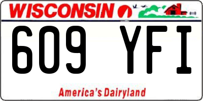 WI license plate 609YFI