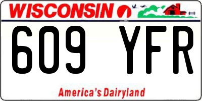 WI license plate 609YFR