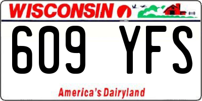 WI license plate 609YFS