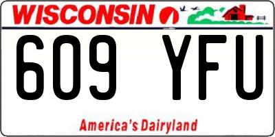 WI license plate 609YFU