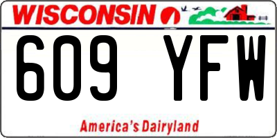 WI license plate 609YFW