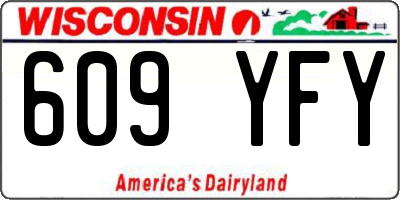 WI license plate 609YFY