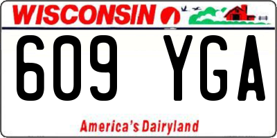 WI license plate 609YGA