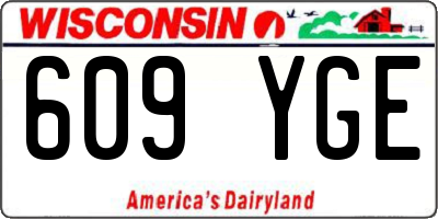 WI license plate 609YGE