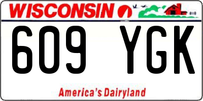 WI license plate 609YGK
