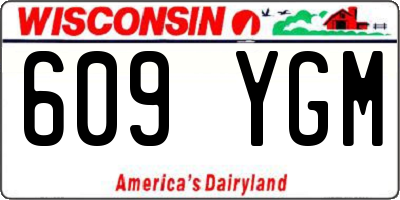 WI license plate 609YGM