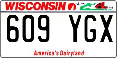 WI license plate 609YGX