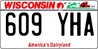 WI license plate 609YHA