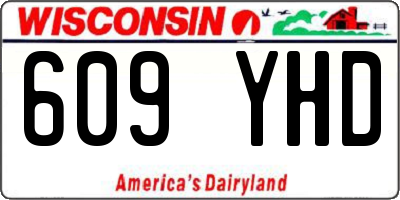 WI license plate 609YHD