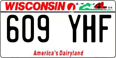 WI license plate 609YHF