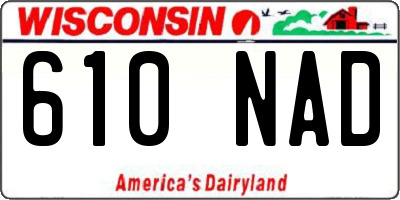 WI license plate 610NAD