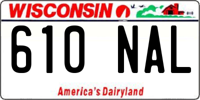 WI license plate 610NAL
