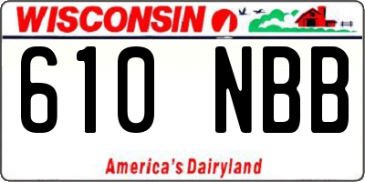 WI license plate 610NBB