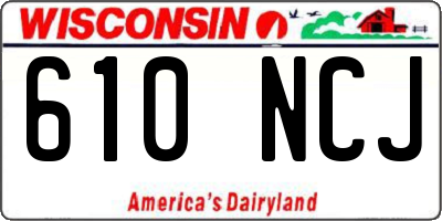 WI license plate 610NCJ