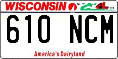 WI license plate 610NCM