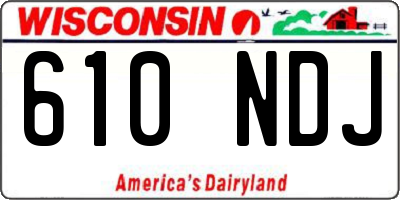 WI license plate 610NDJ