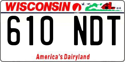 WI license plate 610NDT