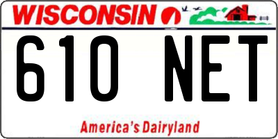 WI license plate 610NET