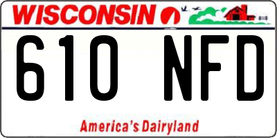 WI license plate 610NFD