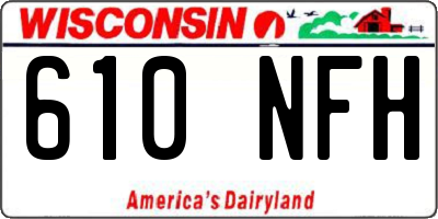 WI license plate 610NFH