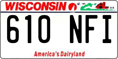 WI license plate 610NFI