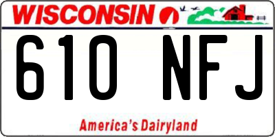 WI license plate 610NFJ