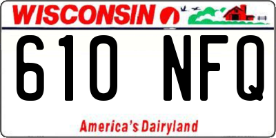 WI license plate 610NFQ