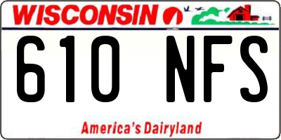 WI license plate 610NFS