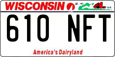 WI license plate 610NFT