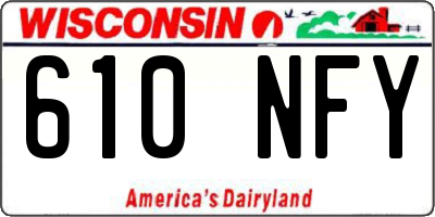 WI license plate 610NFY