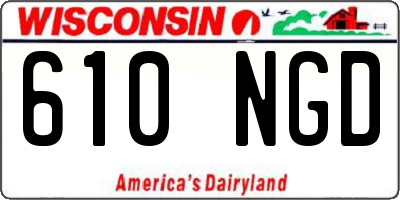 WI license plate 610NGD