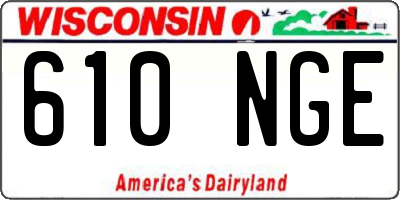 WI license plate 610NGE