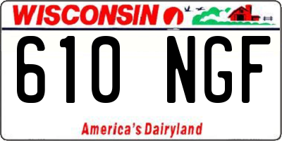 WI license plate 610NGF