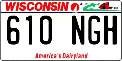 WI license plate 610NGH