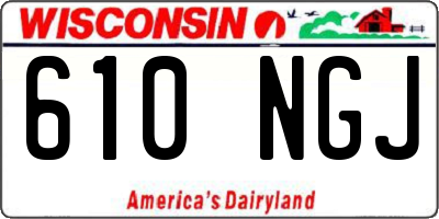 WI license plate 610NGJ
