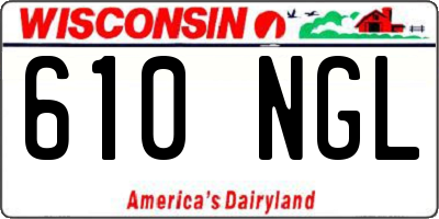 WI license plate 610NGL