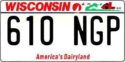 WI license plate 610NGP