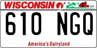 WI license plate 610NGQ