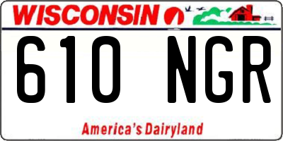 WI license plate 610NGR