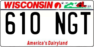 WI license plate 610NGT