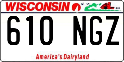 WI license plate 610NGZ