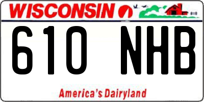 WI license plate 610NHB