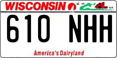 WI license plate 610NHH