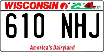 WI license plate 610NHJ